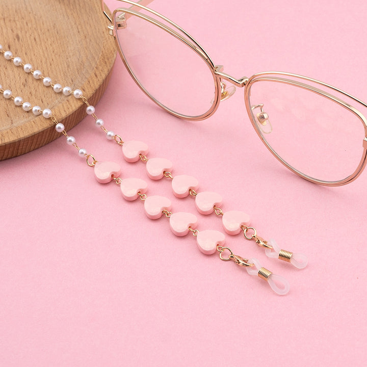 Decorative Heart-Shaped Eyewear Chain Bowlift