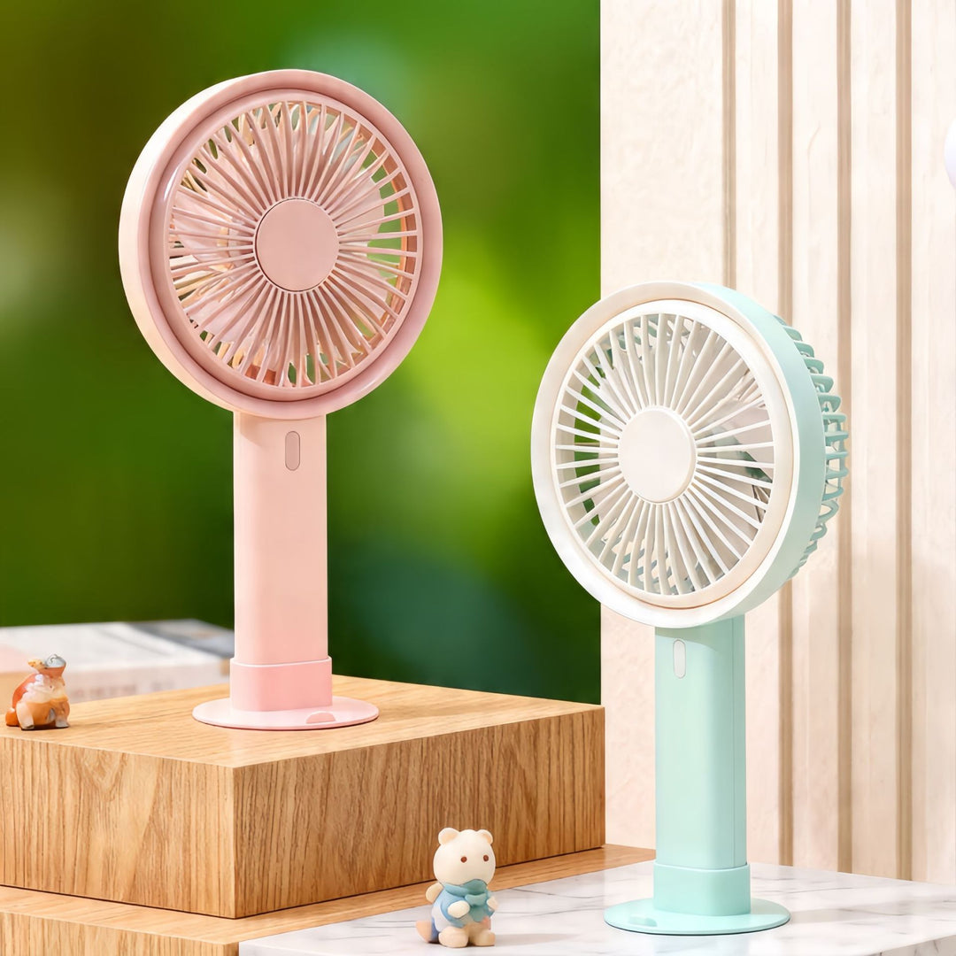 Ladies portable table fan with versatile tilt adjustment and USB connection Bowlift