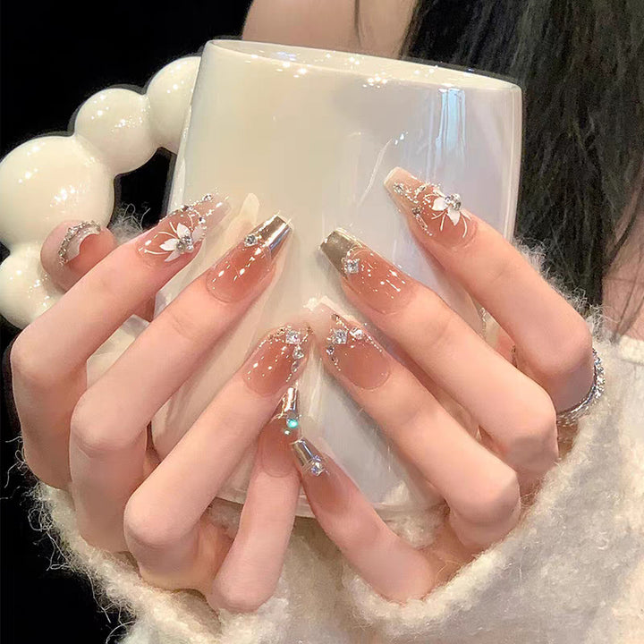 Glittery 3D Press-On Nail Set Bowlift