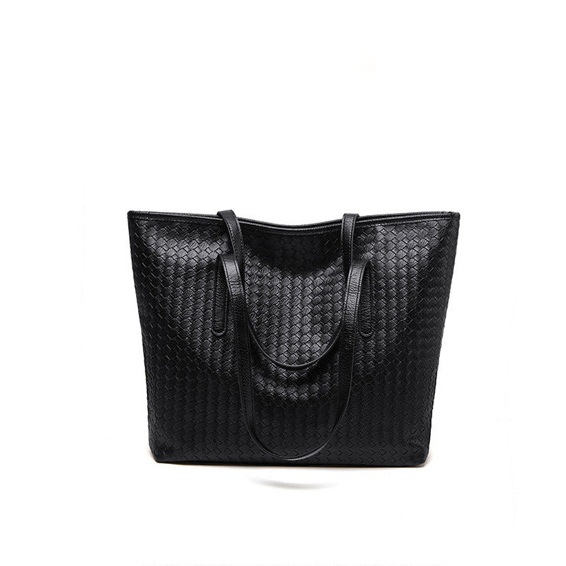 Woven Leather Tote Bag Bowlift