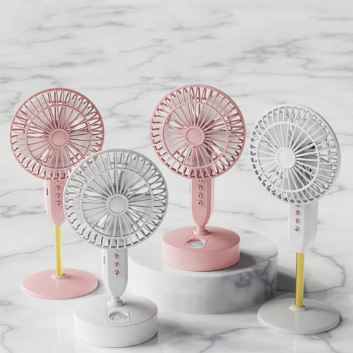 Women Portable Mini Fan with Flexible Stand Base Bowlift