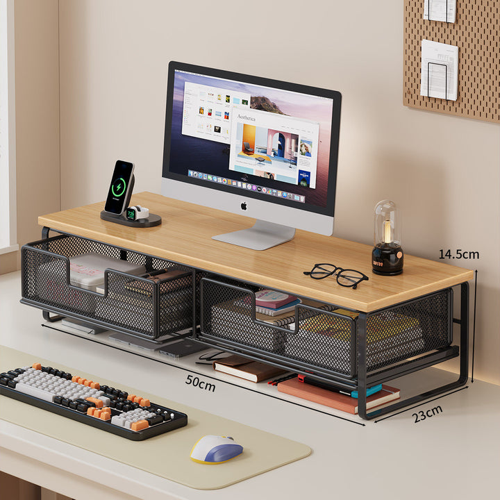 Multi-Functional Desk Organizer with Mesh Storage Bins Bowlift