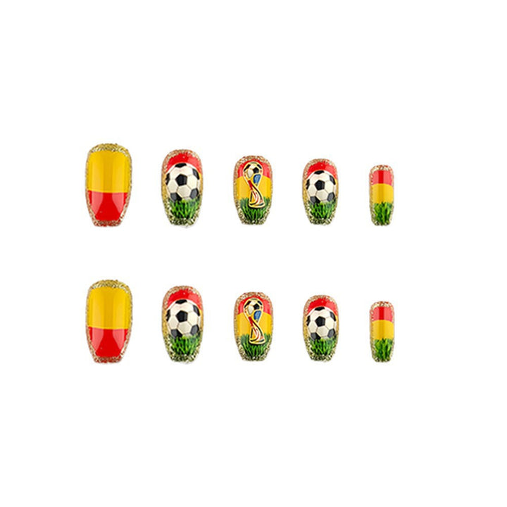 Creative football nail design with sports motifs Bowlift