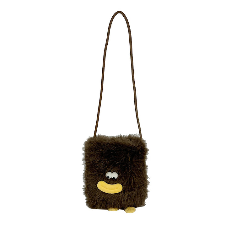 Plush shoulder bag with unique character design Bowlift