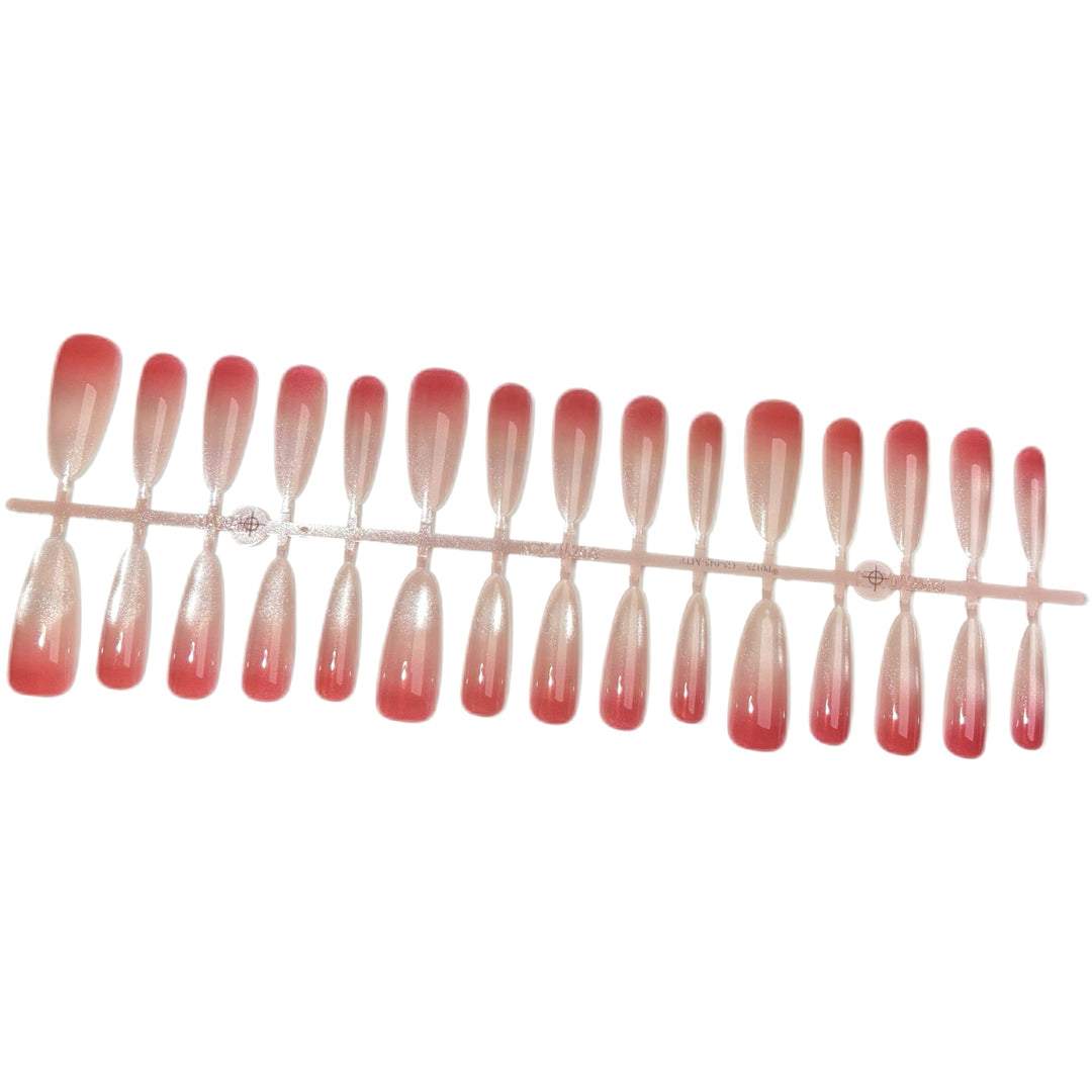 Glossy Almond-Shaped Press-On Nail Set