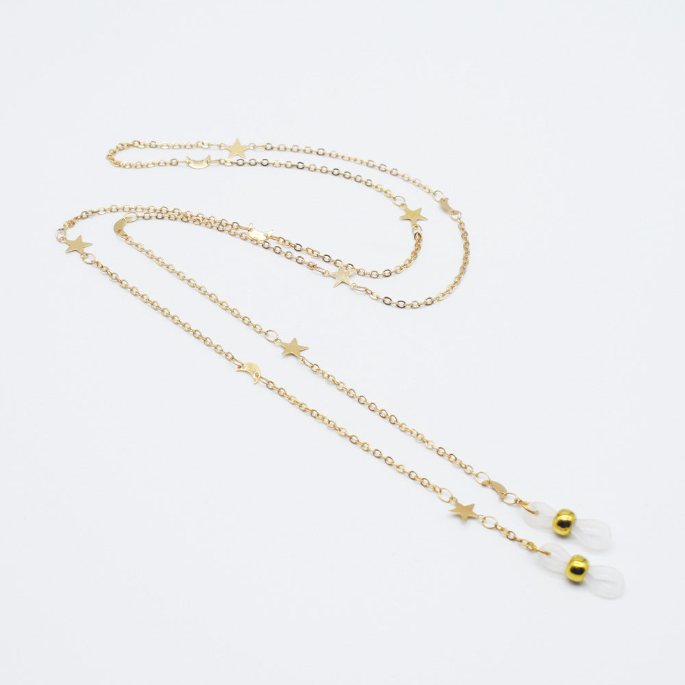 Stylish Star-Detail Eyewear Chain Bowlift