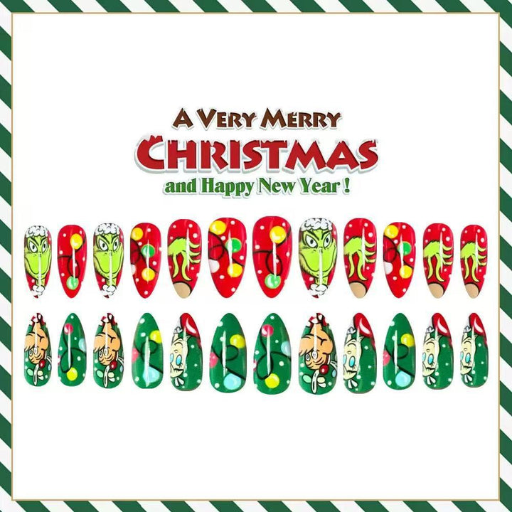 Artificial nail set with creative Christmas motifs Bowlift
