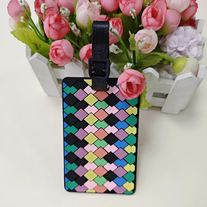 Unisex Luggage Tag in Creative Geometric Design Bowlift