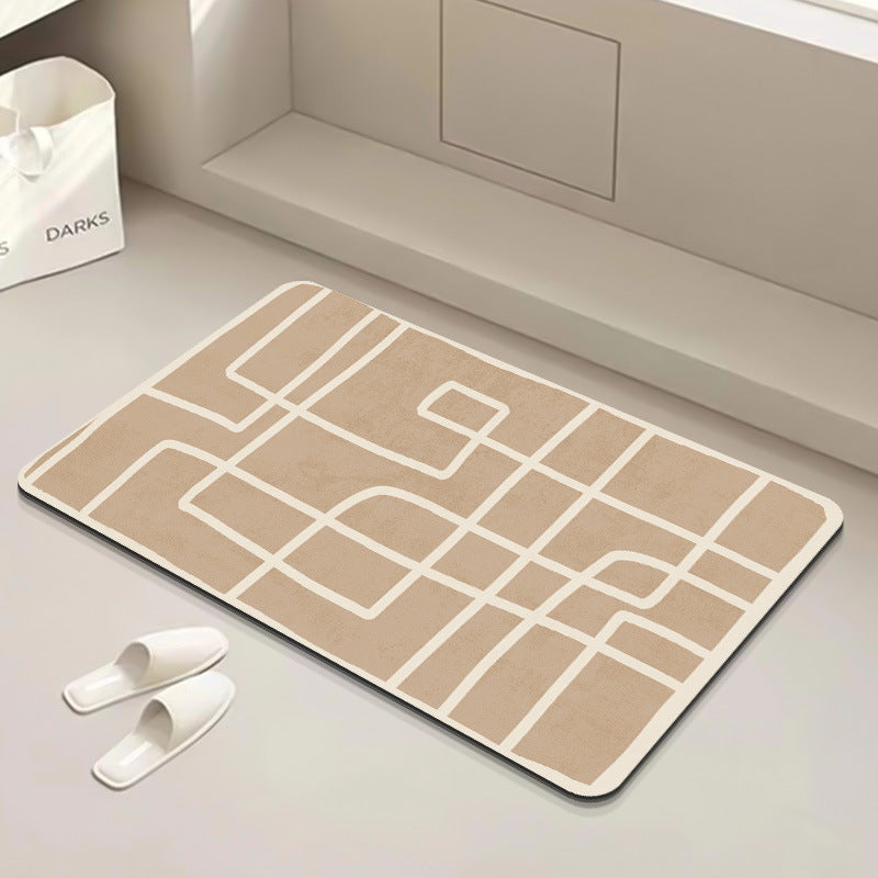 Modern Geometric Bath Mat Bowlift