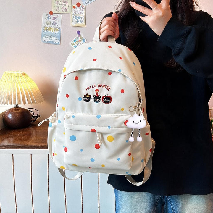 Fun-Themed Polka Dot Backpack Bowlift