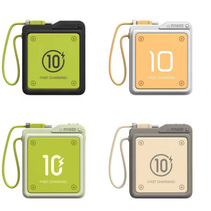 Compact fast charging power bank with digital charge level display Bowlift