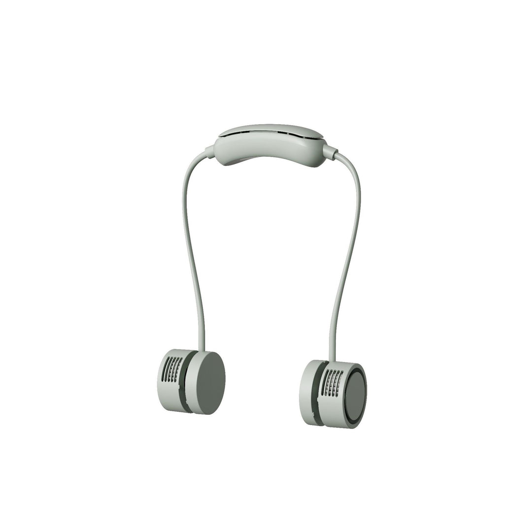 Unisex portable neck fan with dual mini fans and USB charging function Bowlift