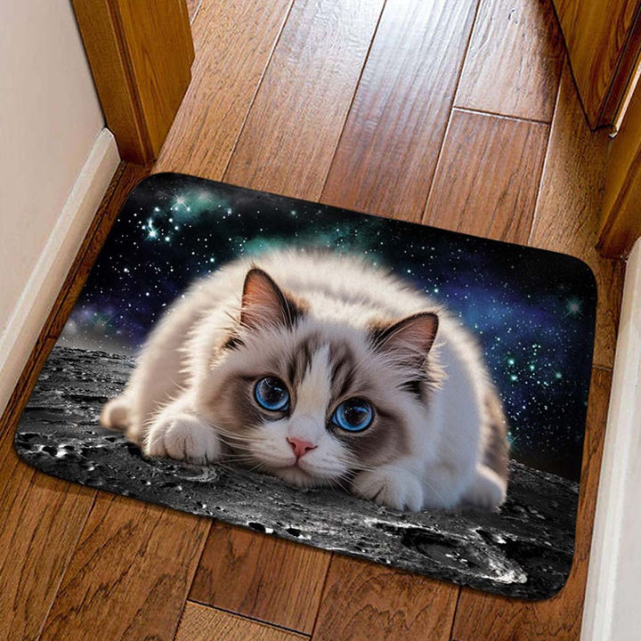 Decorative Cat Welcome Mat Bowlift
