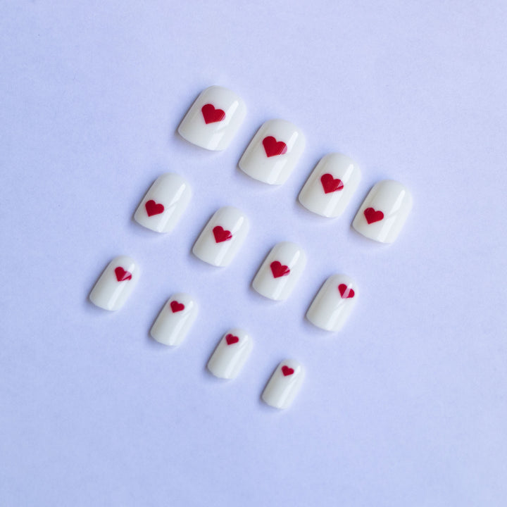 Heart Accented Nail Art