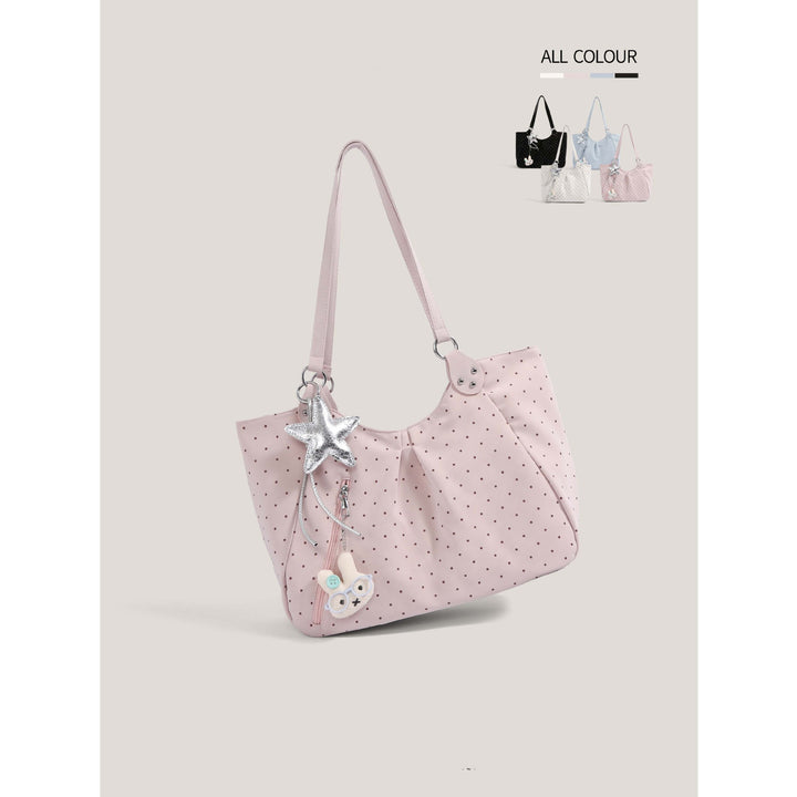 Casual Polka Dot Tote Bowlift
