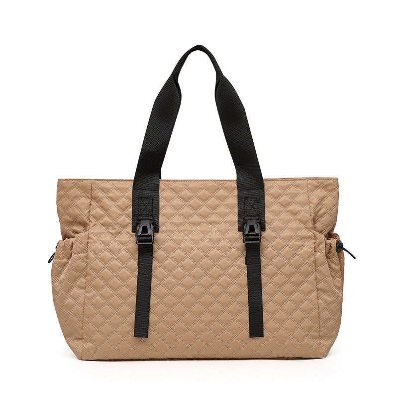 Quilted Multi-Compartment Tote Bag Bowlift
