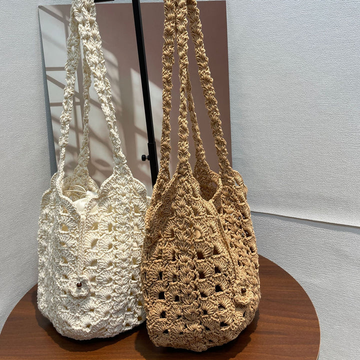 Hand-knotted Macrame Tote Bowlift