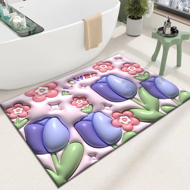 Cute Cartoon Cat Shape Bath Mat Bowlift