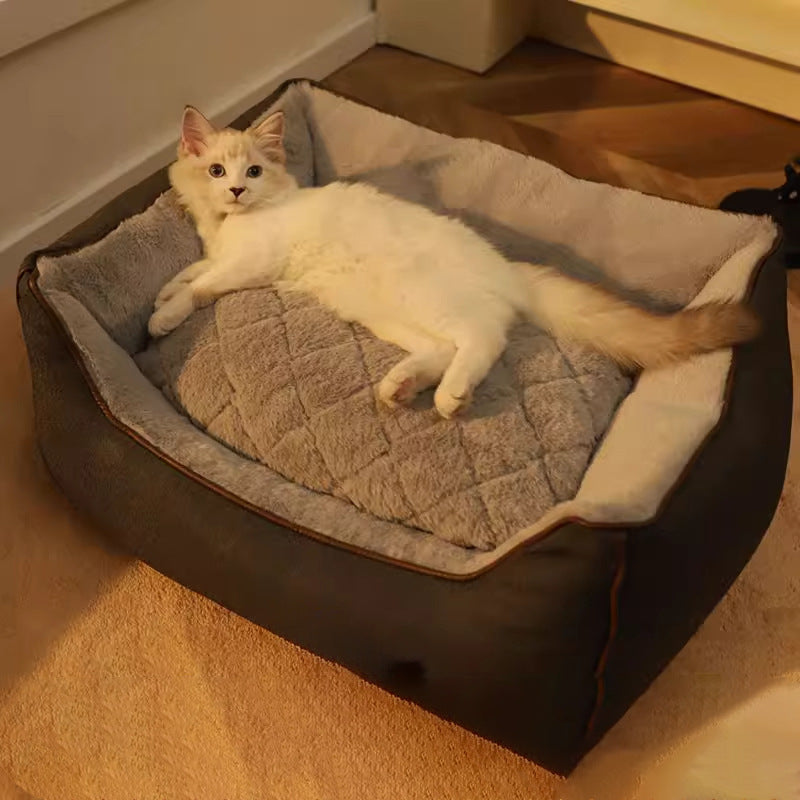 Cozy Quilted Dog Bed