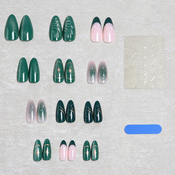 Acrylic nail set with elegant shine and 3D design accents Bowlift
