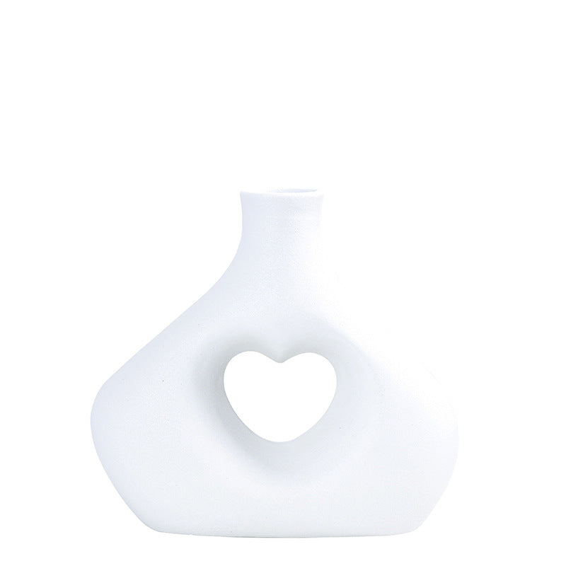 Heart-Shaped Decorative Ceramic Vase Bowlift