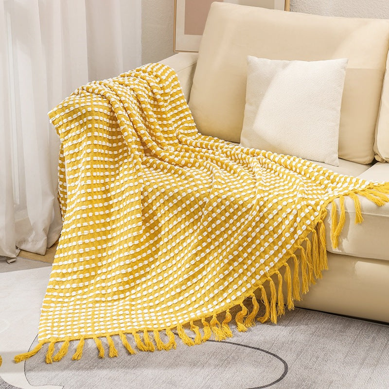 Cozy Waffle Weave Throw Blanket