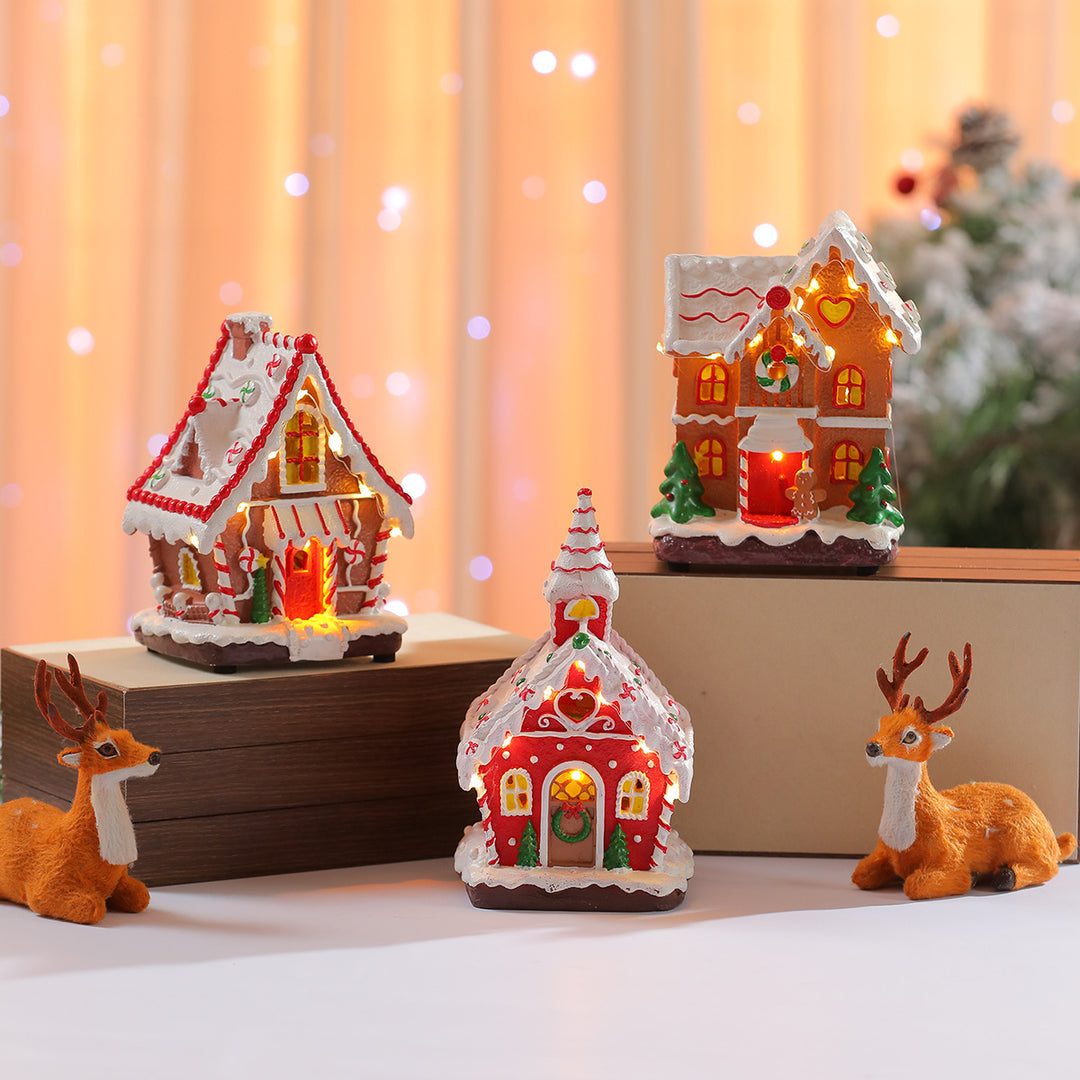 LED Light-Up Gingerbread House Decoration Bowlift
