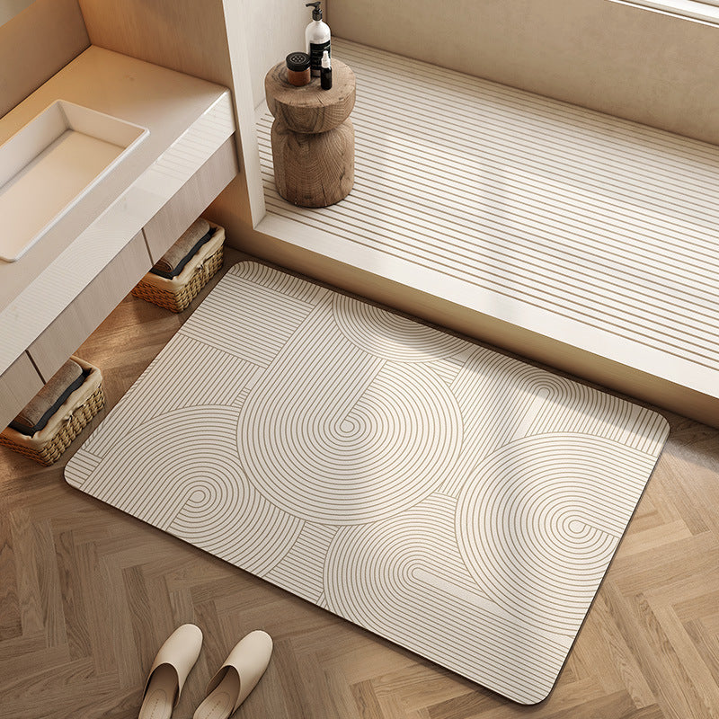 Geometric Patterned Bath Mat Bowlift