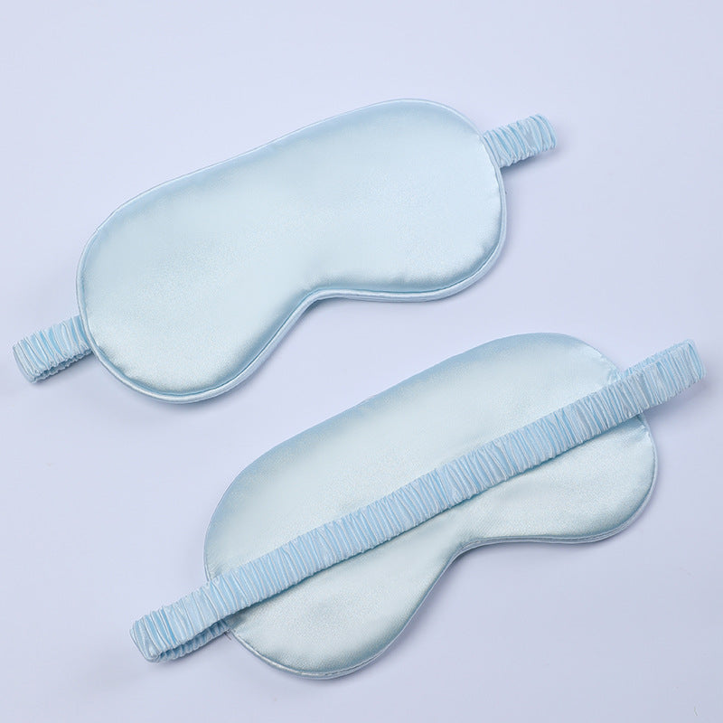 Women's nano silk sleep mask with padded eye area, adjustable elastic band, and storage pouch Bowlift