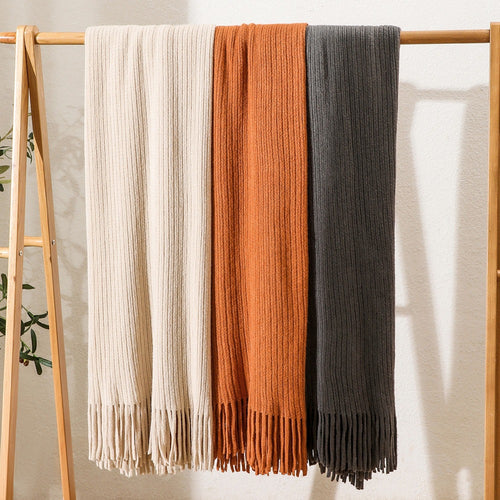 Cozy Knitted Throw Blanket