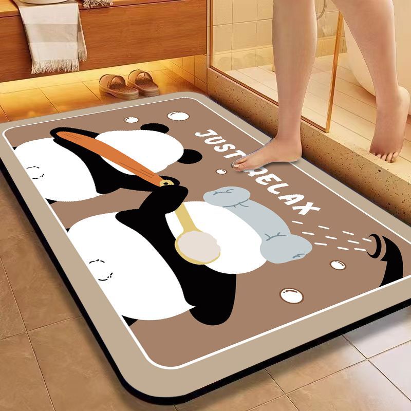Cartoon Dog-Themed Bath Mat Bowlift