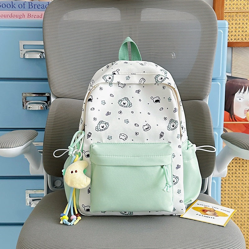 Playful Bunny Ears Printed Backpack Bowlift