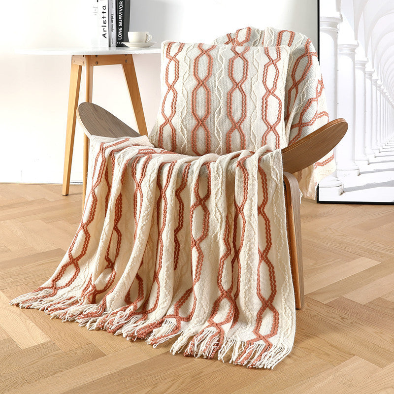 Textured Throw Blanket Bowlift
