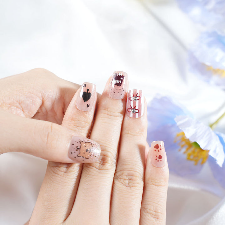 Playful Themed Press-On Nail Set Bowlift
