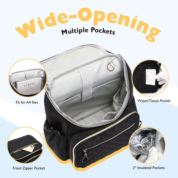 Multi-Functional Quilted Backpack Bowlift