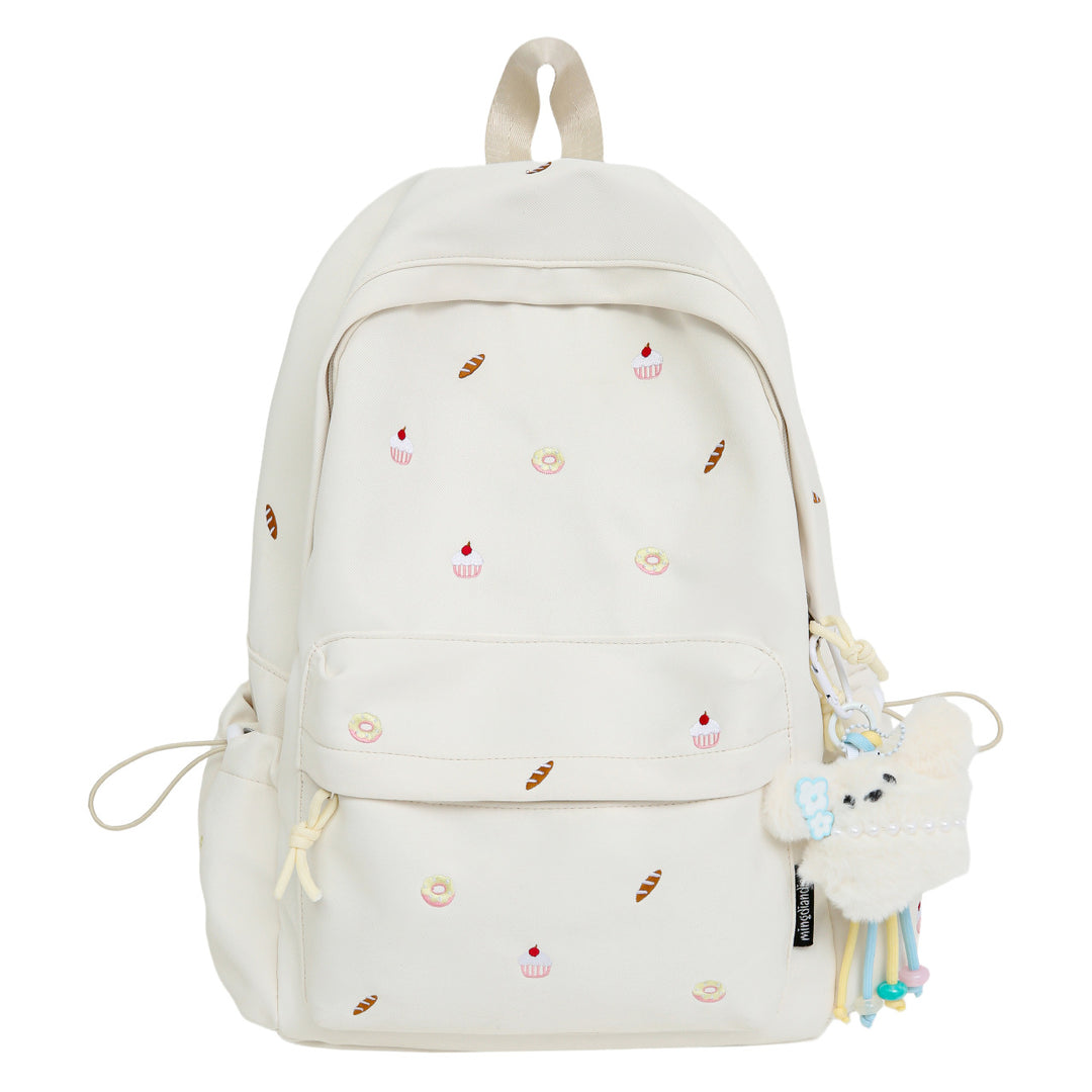 Playful backpack with unique back pattern appliqués Bowlift