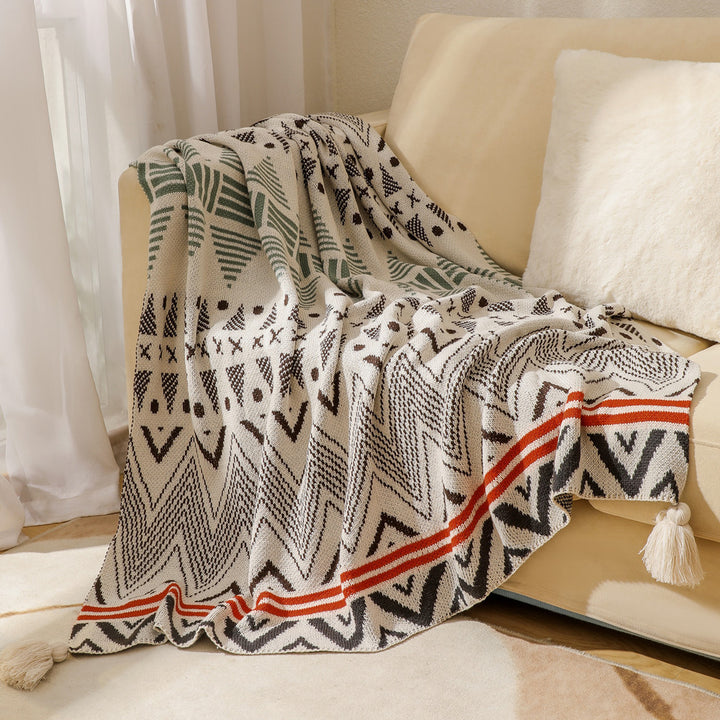 Bohemian Patterned Throw Blanket Bowlift