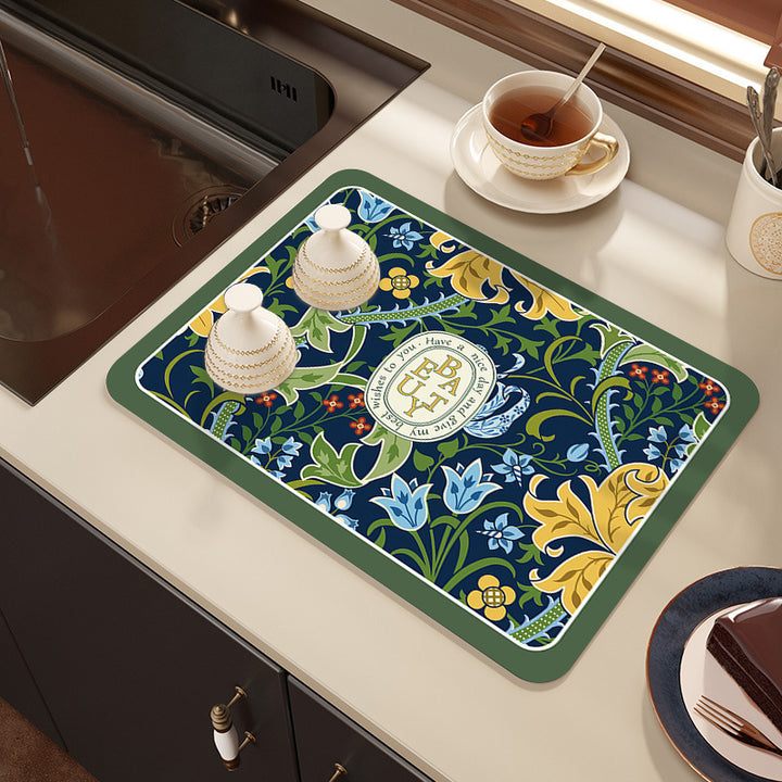 Decorative Kitchen Counter Mat Bowlift