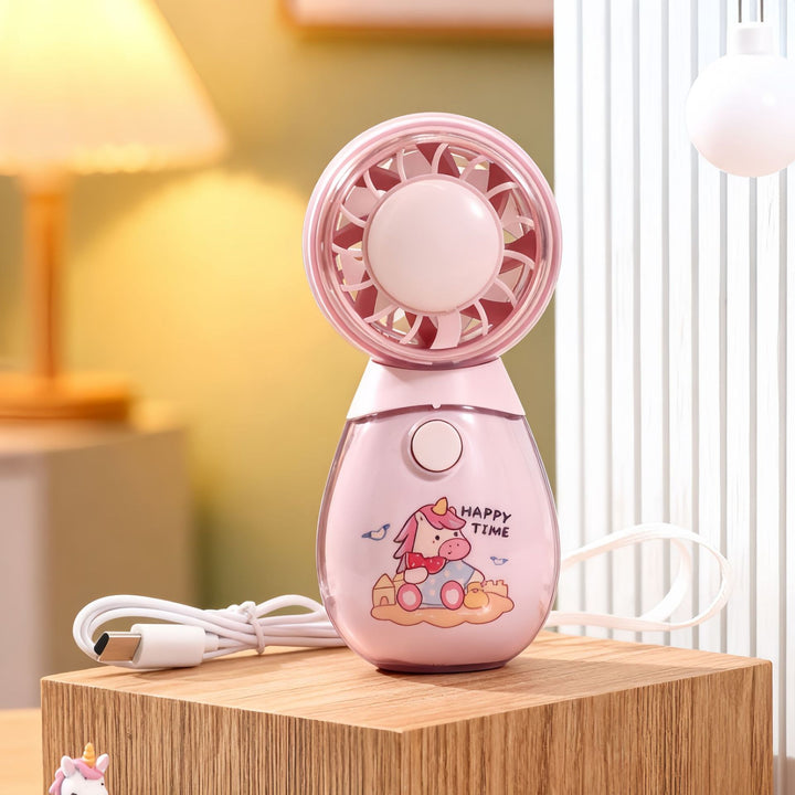 Portable Mini Fan with USB Spray Function Bowlift