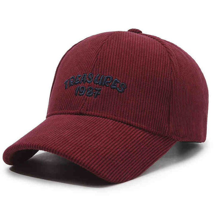 Women's Corduroy Embroidered Baseball Cap Bowlift