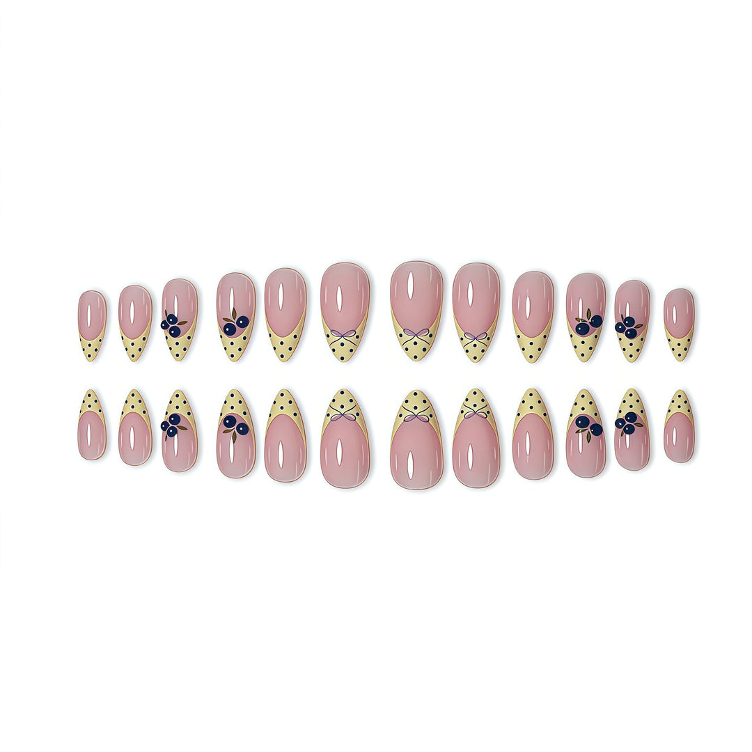Artistic Floral Accent Press-On Nails Bowlift