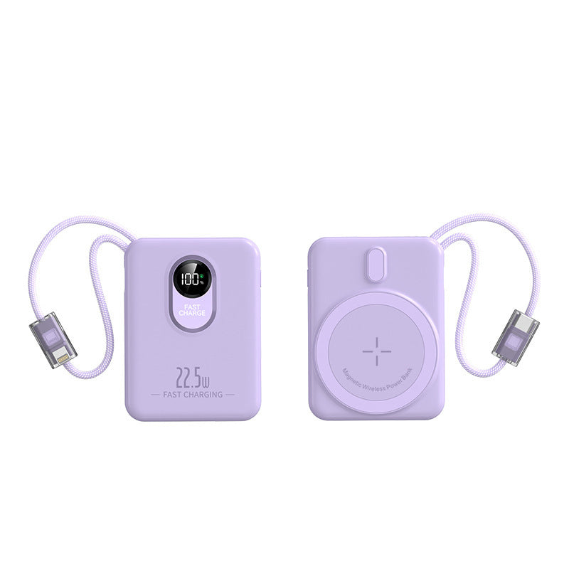 Magnetic Wireless Powerbank with Fast Charging Function and Digital Display Bowlift