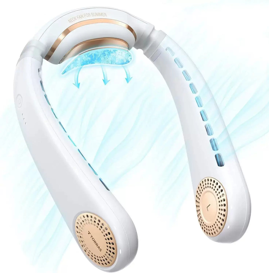 Unisex One Size Ergonomic Bladeless Neck Air Cooler with Adjustable Turbine Vents Bowlift