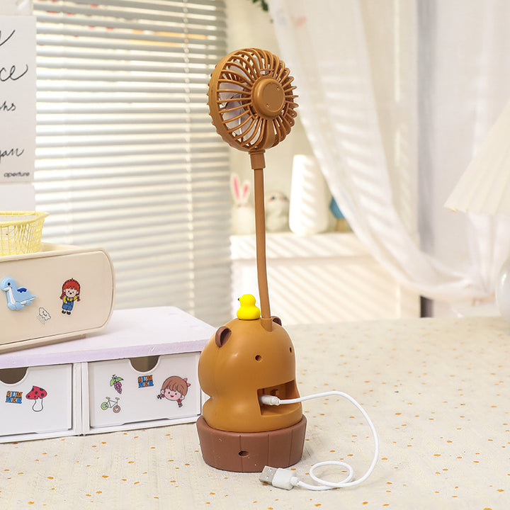 Women's creative table fan with LED lighting Bowlift