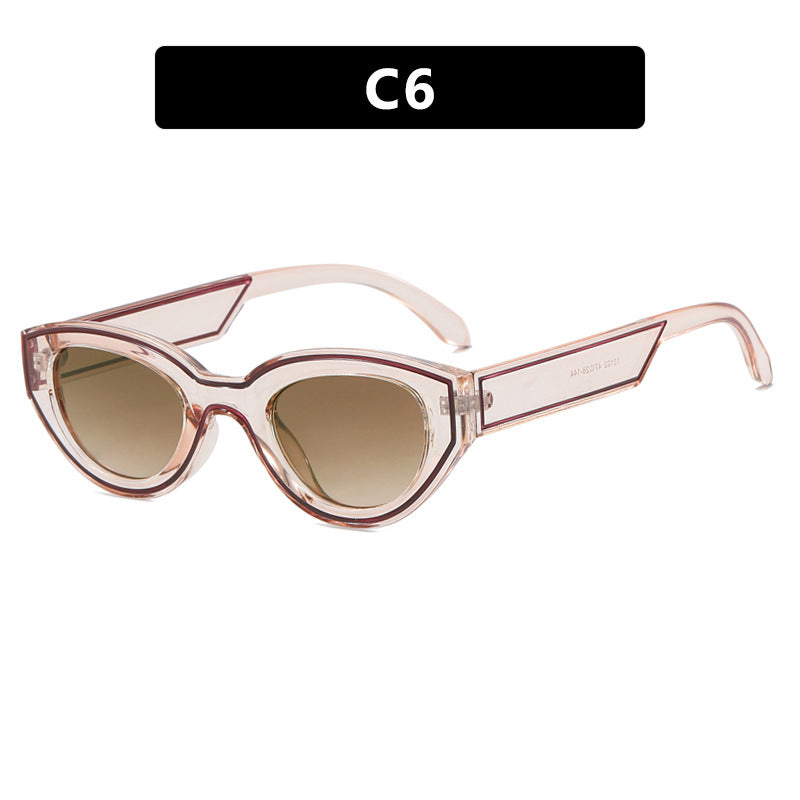 Women Cat-Eye Sunglasses with sturdy transparent frame and protective UV filter Bowlift