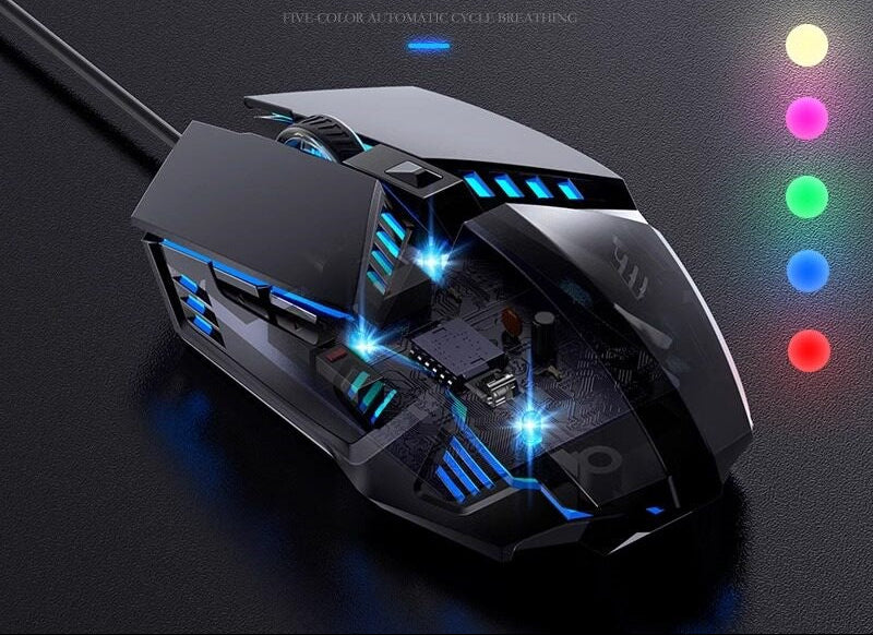 Ergonomic Gaming Mouse with Customizable DPI Bowlift