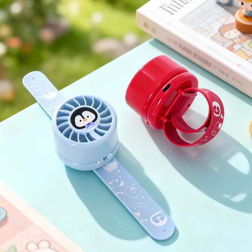 Women's Portable Hand Fan with Cute Animal Design and USB Charging Function Bowlift