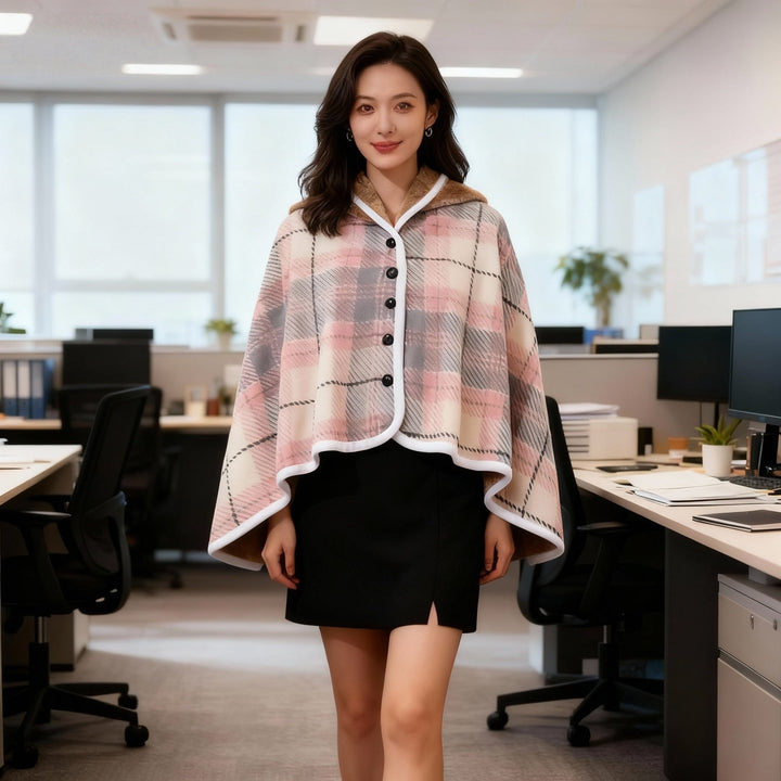 Ladies' wrap blanket made of cozy wool blend Bowlift