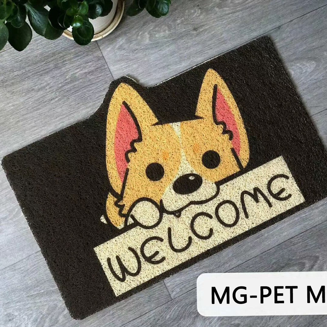 Decorative Coir Cat-Shaped Welcome Doormat With Non-Slip Pvc Backing And Weather-Resistant Fibers