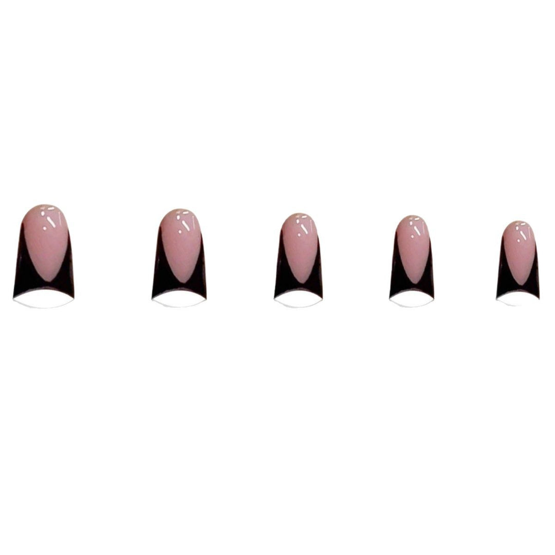 Stylish Stiletto Press-On Nails with Geometry Design Bowlift